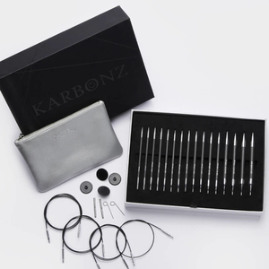 Coffret aiguilles à tricoter circulaires KnitPro Karbonz