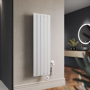 ELEGANT L376 x W1200mm White Electric Radiator with WiFi Thermostatic Element