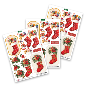 Die Cut Decoupage – Christmas Stockings (pack of 3)