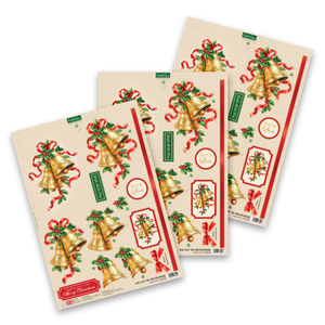 Die Cut Decoupage – Jingle Bells (pack of 3)