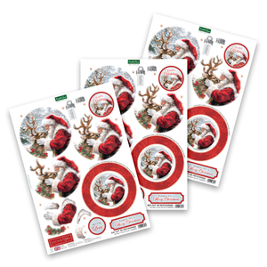Die Cut Decoupage – Reindeer Kisses Bauble (pack of 3)