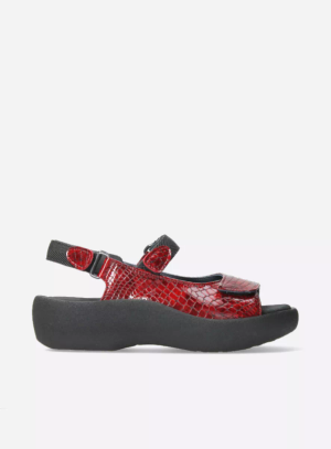 Jewel - red crocolook patent leather - Red, 44