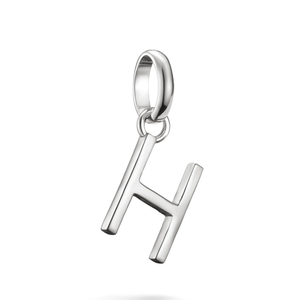 Connect Silver Letter H Charm Pendant