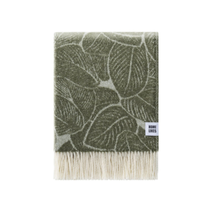 Green Leaves Wool Throw