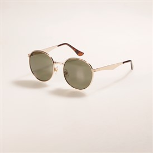 Sunsentials Womens Harlow Round Sunglasses Shiny Silver