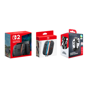 Nintendo Switch 2 Console with Joy-Con 2 Pair & Stealth Quad Charging Dock - Family Pack