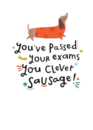 You Clever Sausage Exams Card