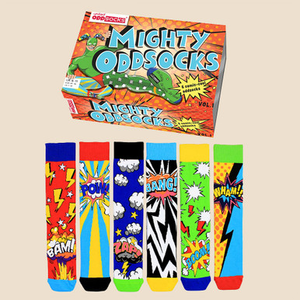 Mighty Oddsocks Comic Sock Gift Box for Men