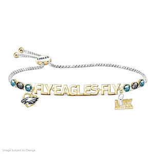 Philadelphia Eagles Fan Cheer Super Bowl LIX Bolo Bracelet