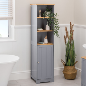 Lustleigh Grey Tallboy Bathroom Cabinet