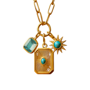 Azure Charm Necklace (19")