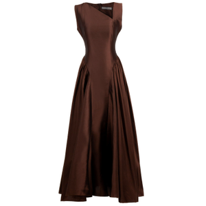 Brown Lily Asymmetric Neckline (M)