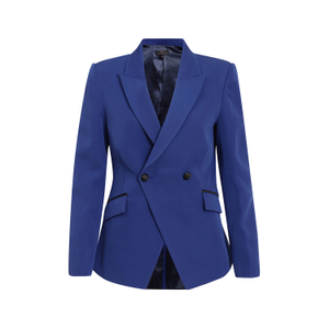 Champion Colorblock Double Breasted Jacket For Women - Electric Blue (M)