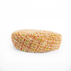 Diana - Multicolor Tweed French Beret Hat (S)