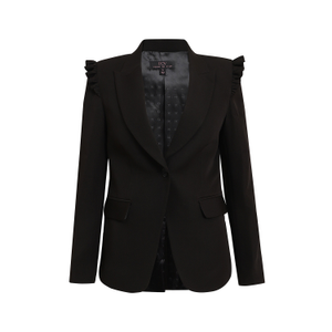 Integrity Shoulder Frill Detail Jacket For Women - Black (XL)