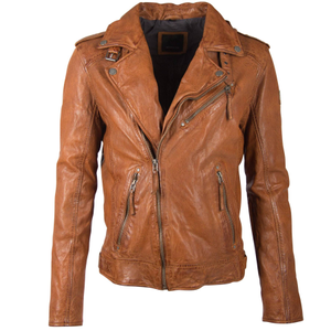 Malic R F Leather Jacket, Cognac (XL)