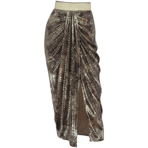 Never A Rose Gold Metallic Skirt (XS)