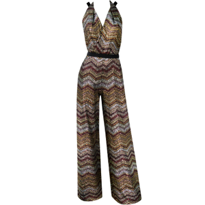 No Sign Of Metallic Stripe Jumpsuit (S)