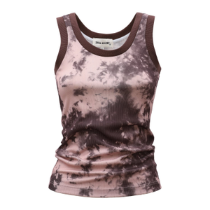 Rib Tank Top Pink Tie-Dye (L)