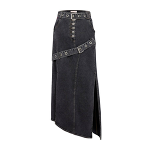Your Itch Colorblocked Denim Skirt (L)