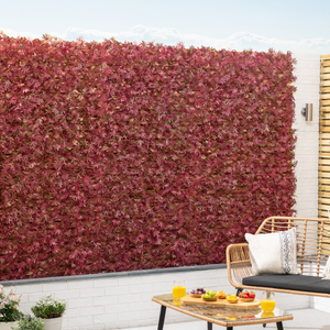 Artificial Red Acer Trellis – 2m x 1m