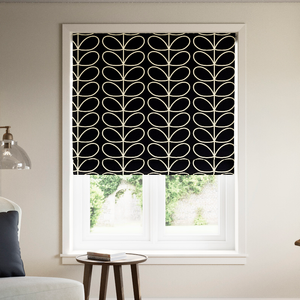 Orla Kiely Jumbo Linear Stem, Liquorice - Roman Blind