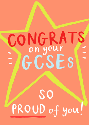 Congrats On Your GCSEs Typographic Card