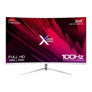 X= XG24CURV-W 24" Curved LED 100Hz HDMI Monitor with Speakers - WHITE