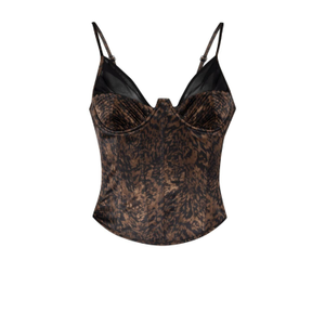 Your Itch Kangaroo Corset Top - Leopard (XS)