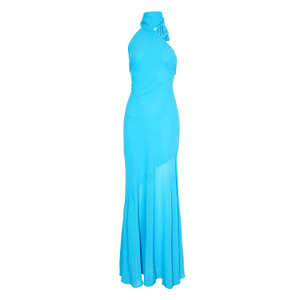 Baia Turquoise Halterneck Maxi Dress (L)