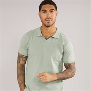 Threadbare Mens Beding Trophy Neck Polo Shirt Sage