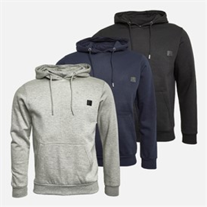Tokyo Laundry Mens Hargrove Three Pack Hoodies Sky Captain Navy/Ice Grey Marl/Jet Black