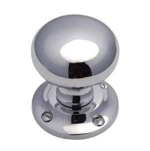 Victorian Style Mortice Door Knob Half Sprung 57mm Polished Brass Lacquered