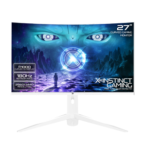 X= XUI27QC-W 180Hz  27" 2560x1440 180Hz White Curved HDMI DP Freesync VA Gaming Monitor with Speakers