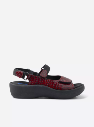 Jewel - red crocolook patent leather - Red, 43