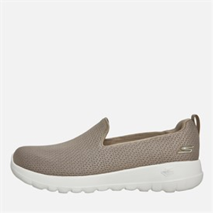 SKECHERS Womens Go Walk Joy Jaylene Trainers Taupe/White