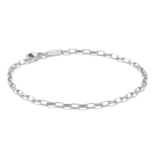 Connect Silver Paperclip Charm Bracelet