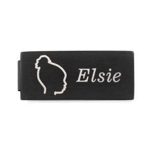 GLAM Black Silhouette Engraving Double Charm