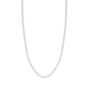 Signature Silver Fine Cable Chain Necklace