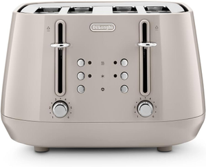 De'Longhi CTY4003.BG 4 Slice Toaster with Defrost Function 1800w Biscuit Beige