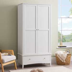 2 Door 1 Drawer Wardrobe - White - 2/2