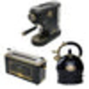 Empire Espresso Coffee Machine, Toaster & Kettle Bundle (Black)