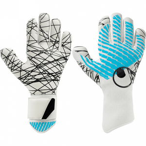 Uhlsport CYBERTEC ULTRAGRIP - white/cyan - 9.5