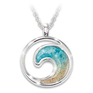 Genuine Turquoise Sands Of Paradise Pendant Necklace