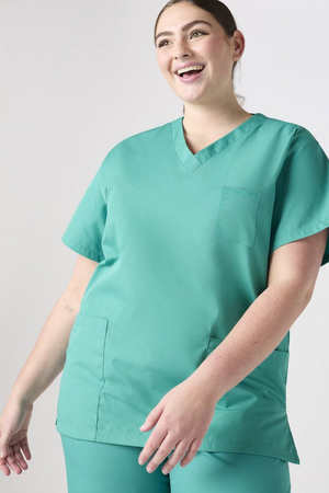 SJ Unisex Lightweight Scrub Top, Jade