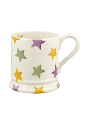 Green Purple & Yellow Stars 1/2 Pint Mug