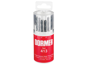 Dormer A191 No.413 Metric HSS Drill Set of 13 1.5-6.5 x 0.5mm | A191413