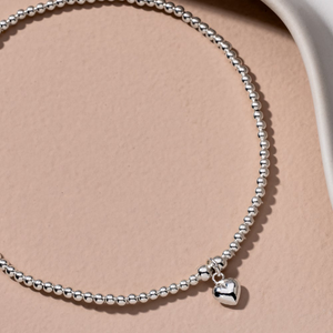 Signature Silver Heart Beaded IMERAKI Bracelet