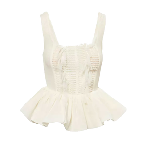 Calla Ivory Peplum Top (S)