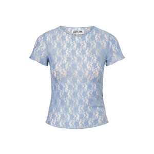 Orla Blue Floral Lace Top (XL)